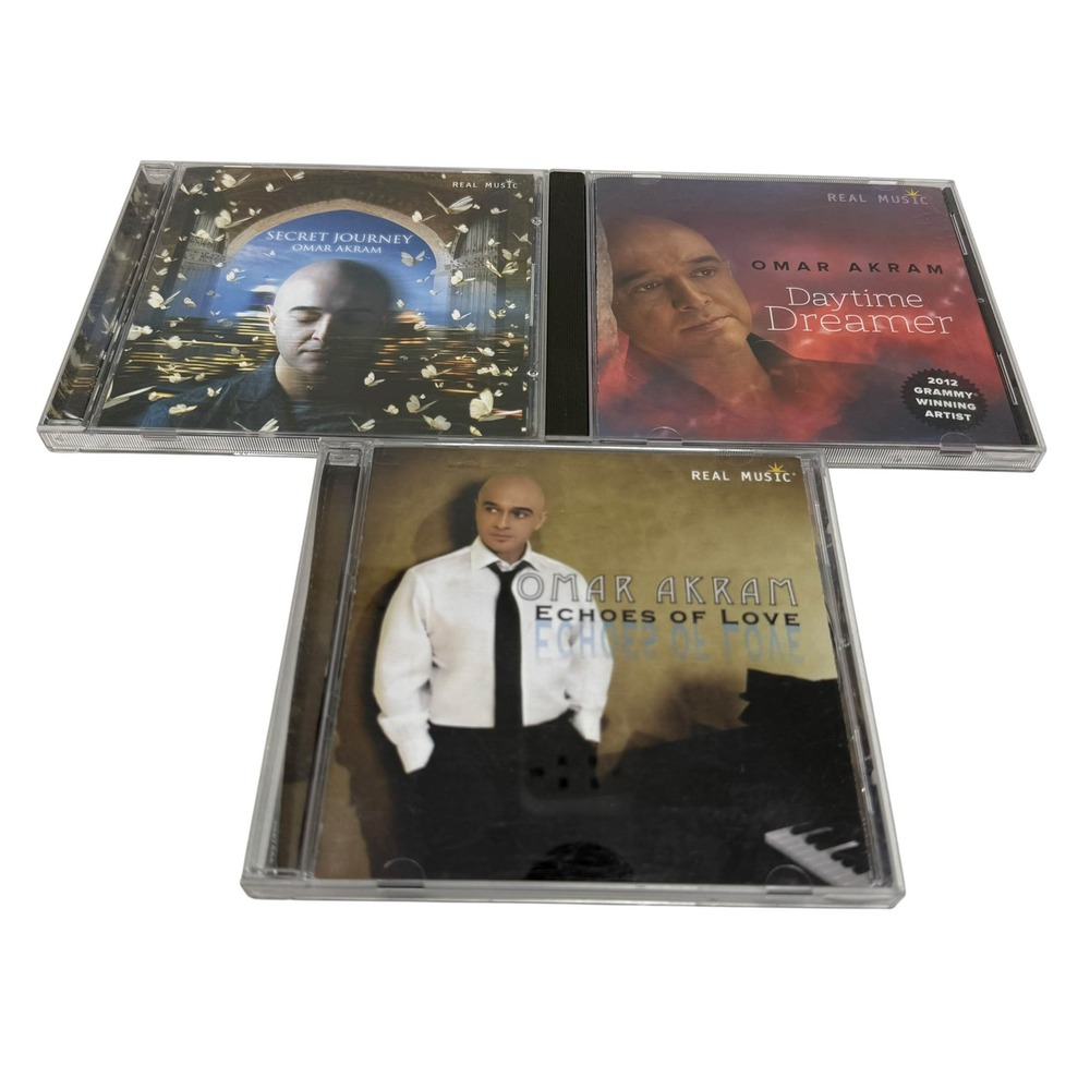 Omar Akram CD Lot 3 Albums Echoes of Love Secret Journey Daytime Dreamer New Age